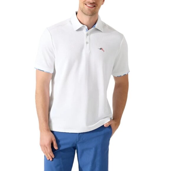 Tommy Bahama Other - Tommy Bahama Men's Small Fiesta Fronds Five O'Clock IslandZone Polo Shirt White